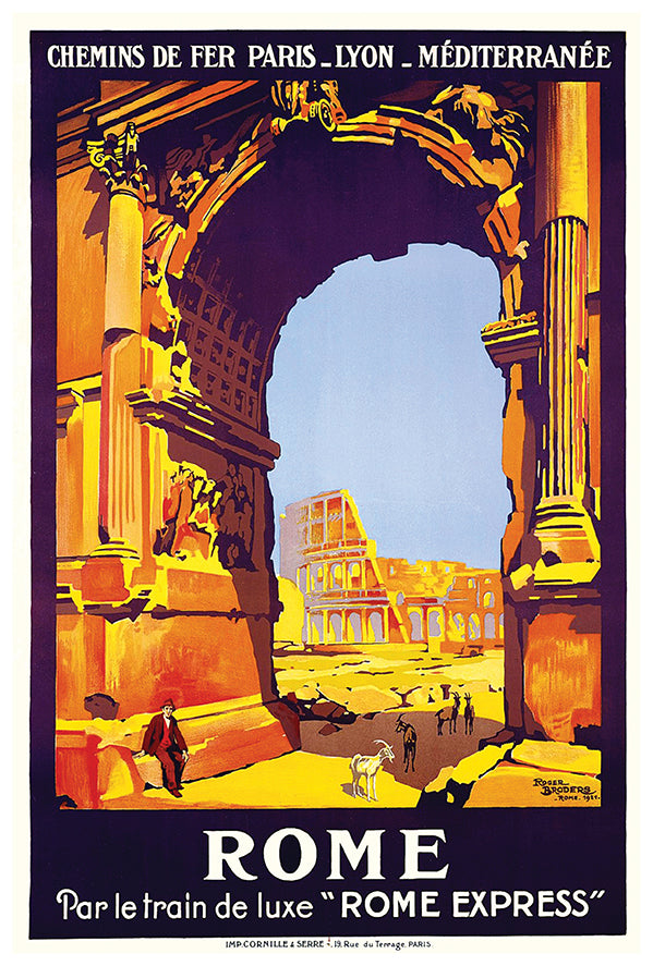 Italy - Rome - Vintage Travel Poster