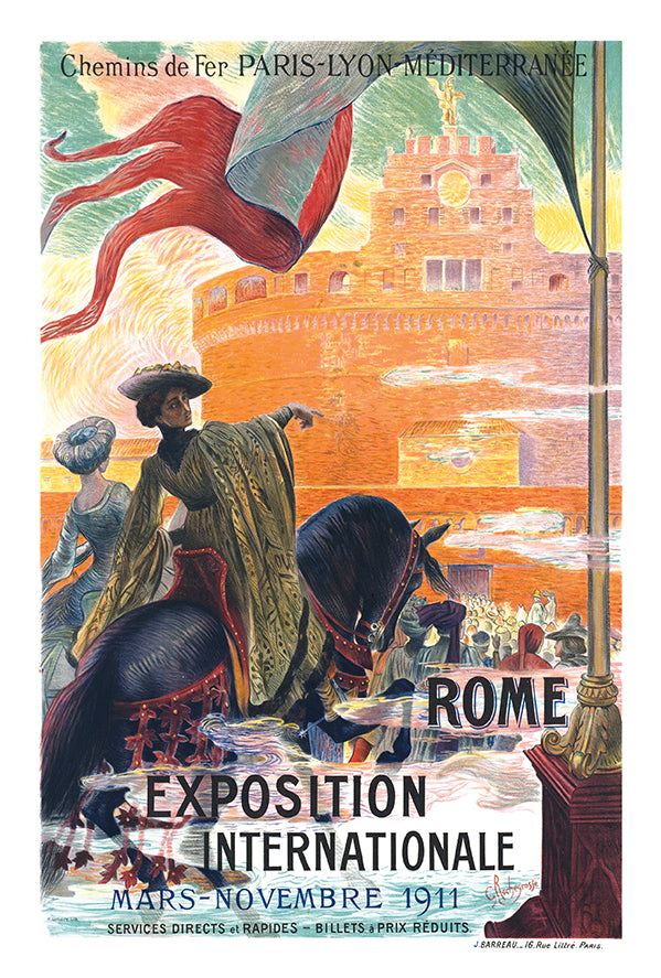 Italy_Rome - Exposition 1911 - Vintage Travel Poster