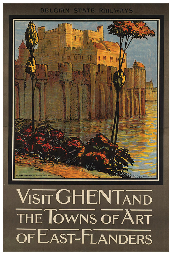 Belgium - Ghent - Vintage Travel Poster