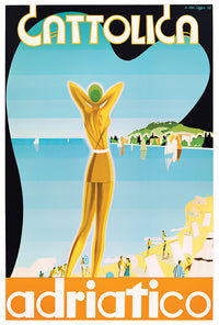 Italy - Cattolica - Vintage Travel Poster