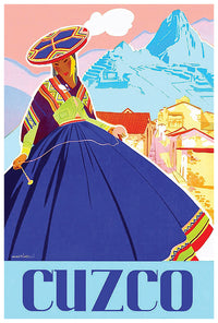 Peru - Cuzco - Vintage Travel Poster