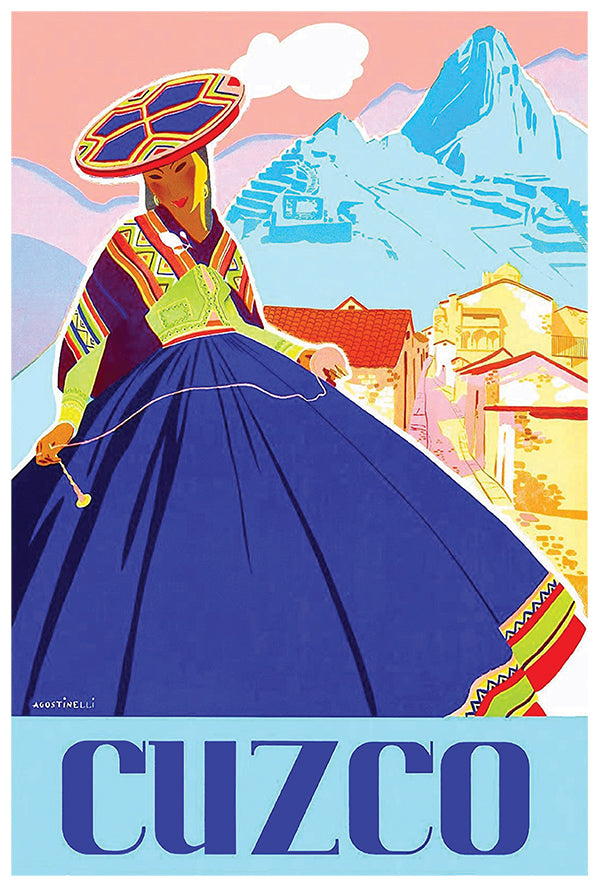 Peru - Cuzco - Vintage Travel Poster