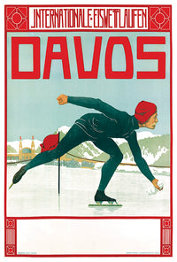 Switzerland - Davos - Vintage Travel Poster