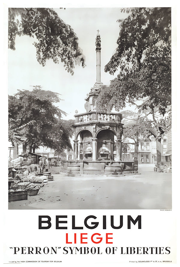 Belgium - Liege - Vintage Travel Poster