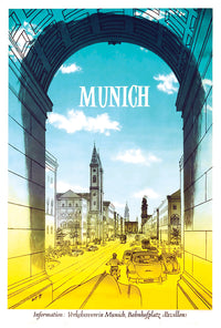 Germany - Munich - Vintage Travel Poster