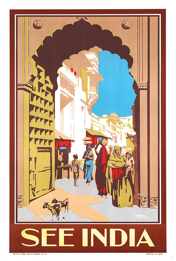 India - See India V5- Vintage Travel Poster