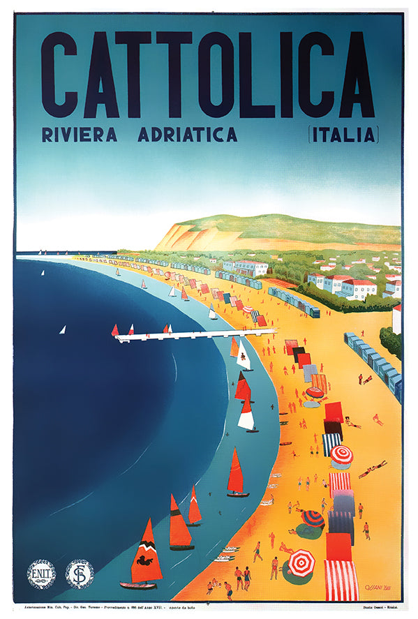 Italy - Cattolica V2 - Vintage Travel Poster