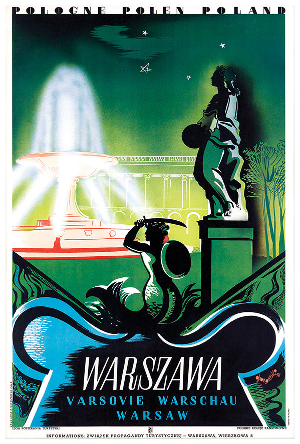 Poland - Warsaw 1 - Vintage Travel Poster