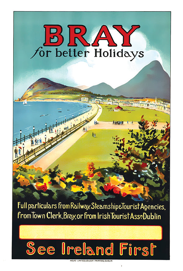 Ireland - Bray - Vintage Travel Poster