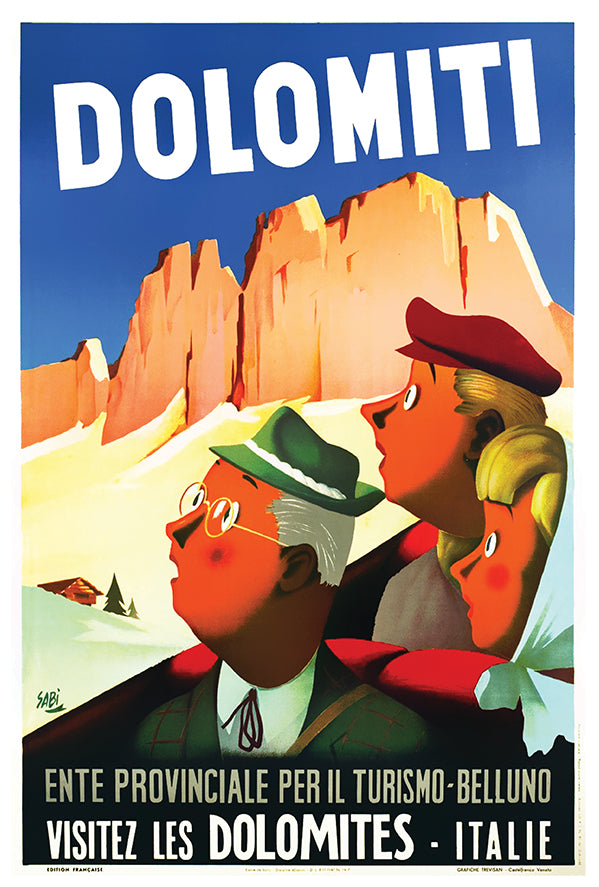 Italy - Dolomiti - Vintage Travel Poster