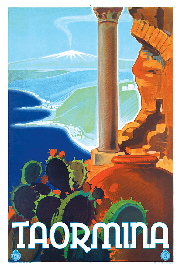 Italy - Taormina - Vintage Travel Poster