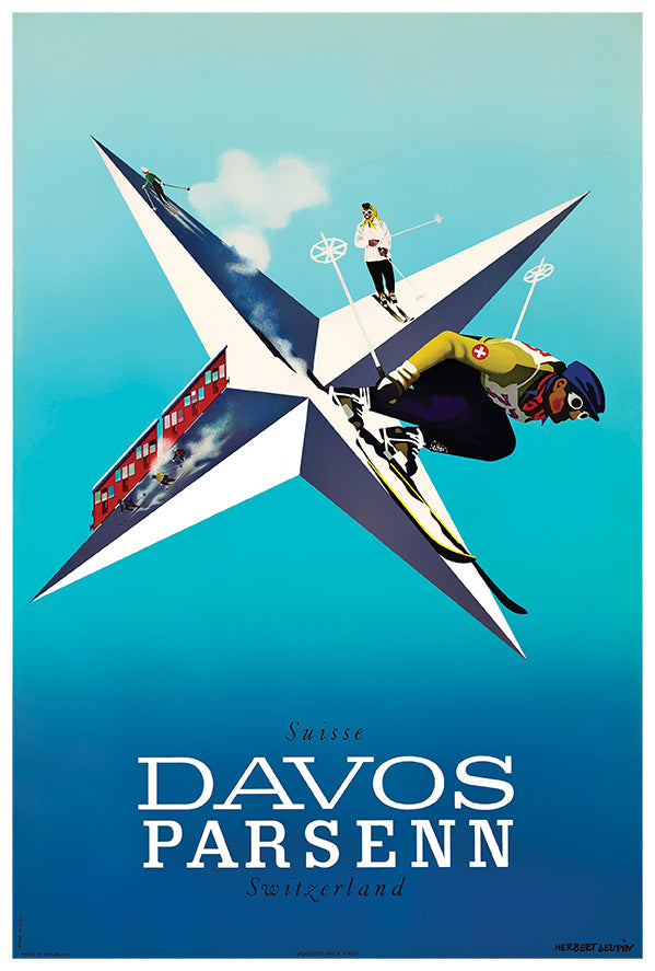 Switzerland - Davos Parsenn - Vintage Travel Poster