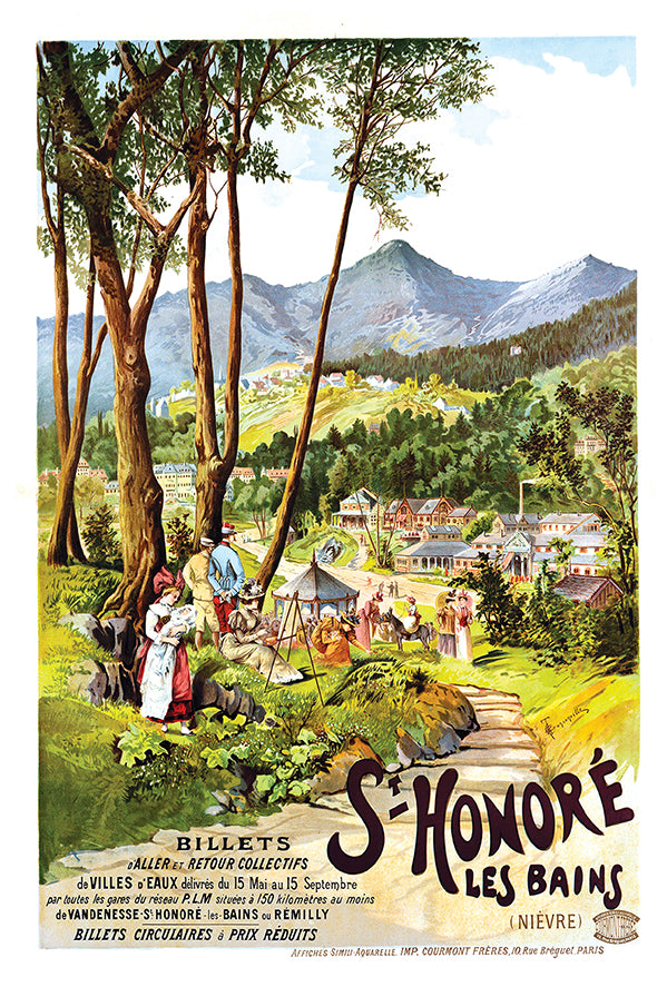 France - St Honore Les Bains- Vintage Travel Poster