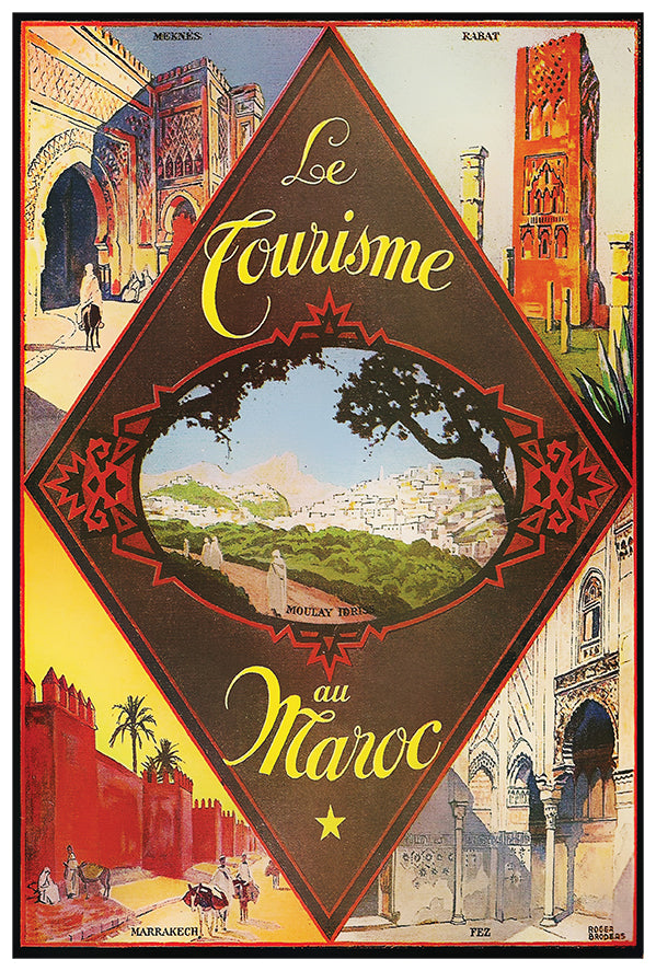 Morocco - Tourism- Vintage Travel Poster