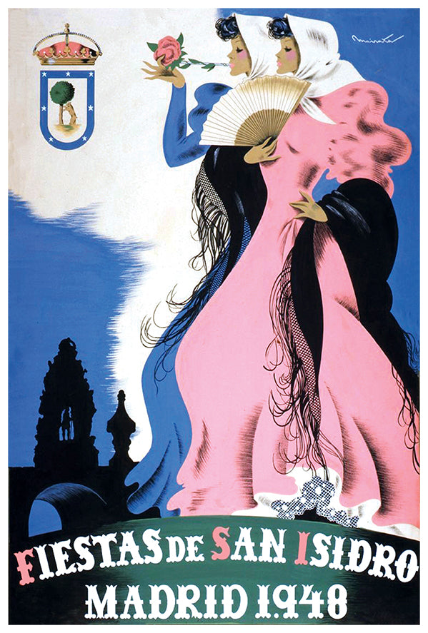 Spain - Madrid - 1948 - Vintage Travel Poster