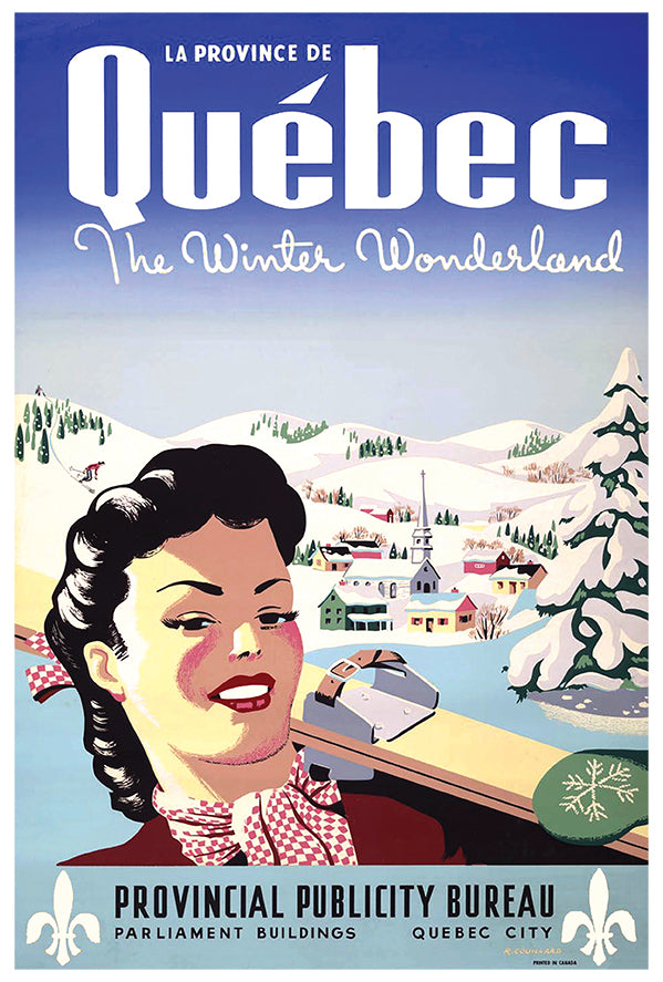 Canada - Quebec - Vintage Travel Poster