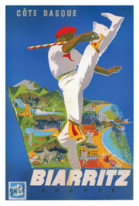 France - Biarritz - Vintage Travel Poster