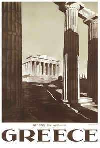 Greece - Athens - Vintage Travel Poster