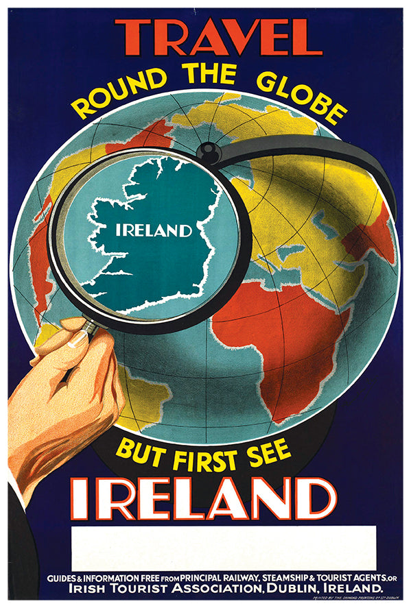 Ireland - First See Ireland  - Vintage Travel Poster