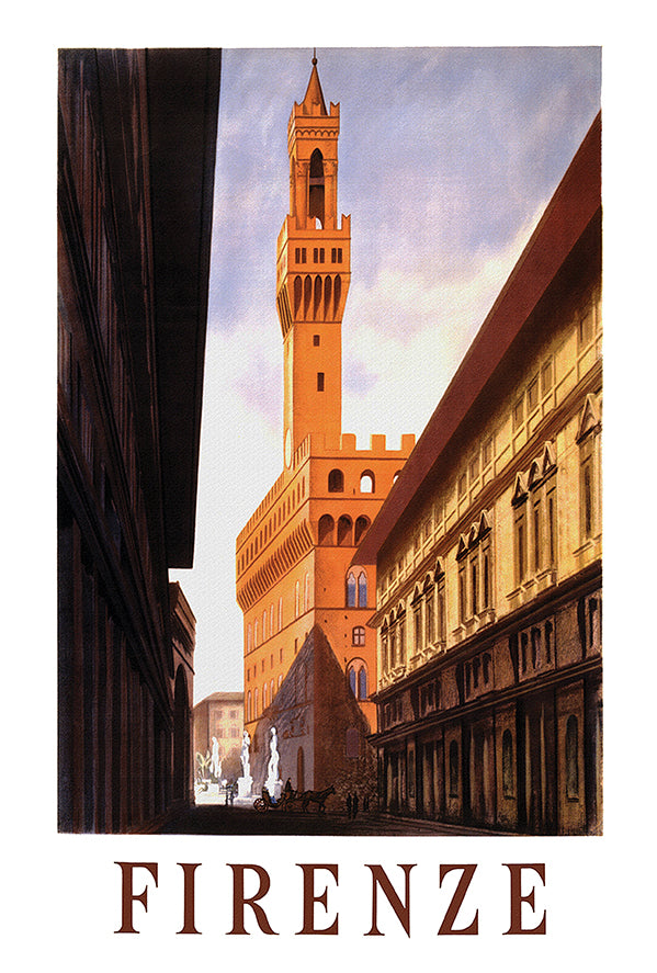 Italy - Firenze v2 - Vintage Travel Poster