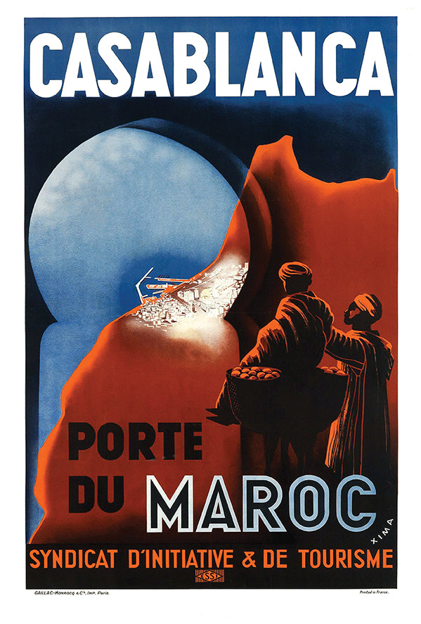 Morroco - Casablanca - Vintage Travel Poster