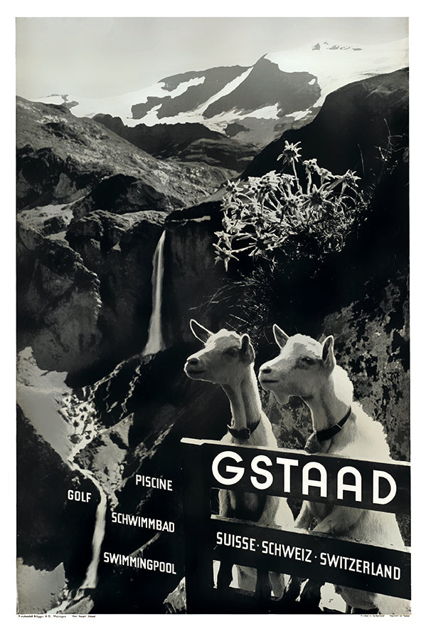 Switzerland - Gstaad - Vintage Travel Poster