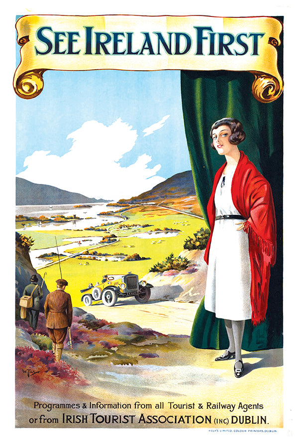 Ireland - See Ireland First- Vintage Travel Poster