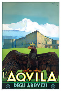 Italy - L'Aquila - Vintage Travel Poster