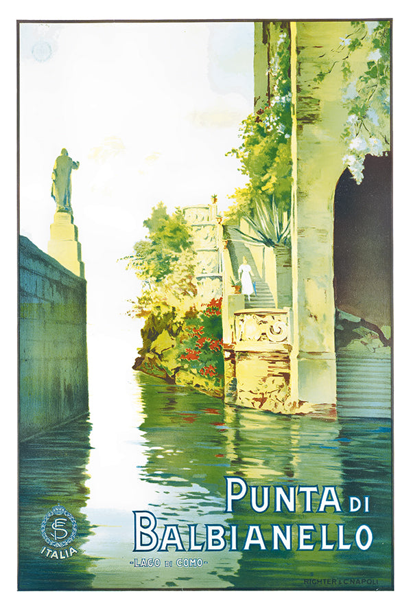 Italy - Punta di Balbianello - Vintage Travel Poster