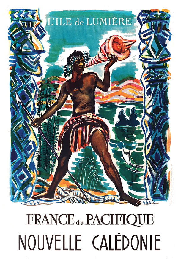 New Caledonia - French Pacific - Vintage Travel Poster