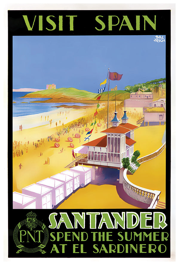 Spain - Satander - Vintage Travel Poster