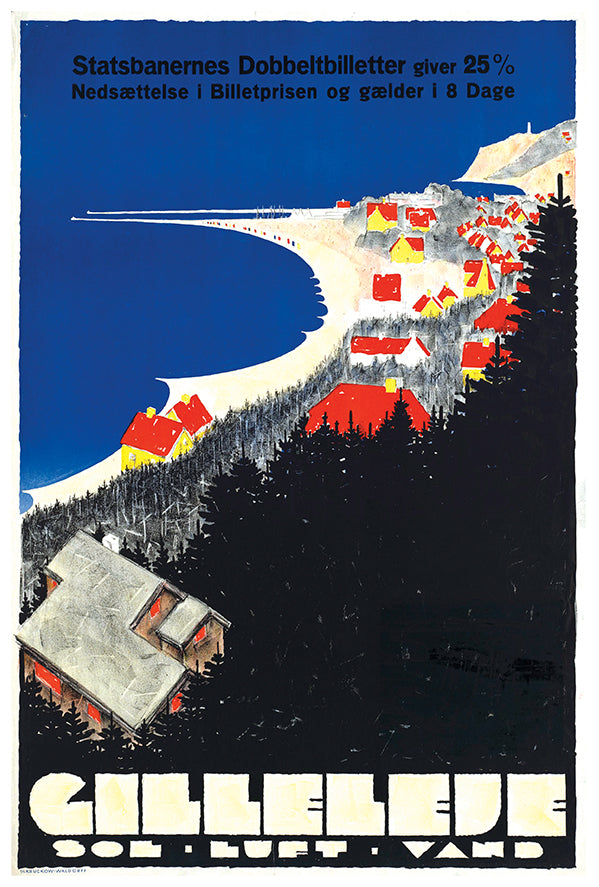 Denmark - Gilleleje - Vintage Travel Poster