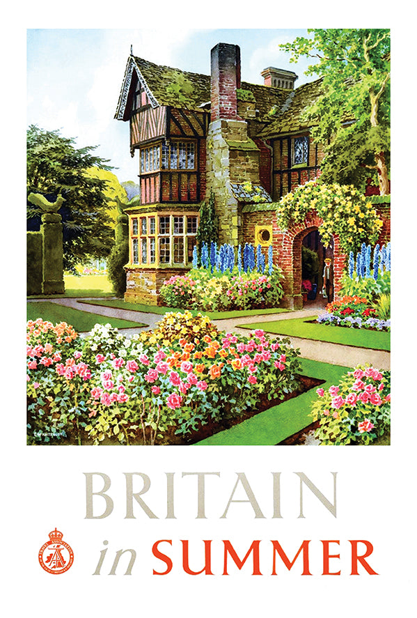 UK - Britain in Summer - Vintage Travel Poster