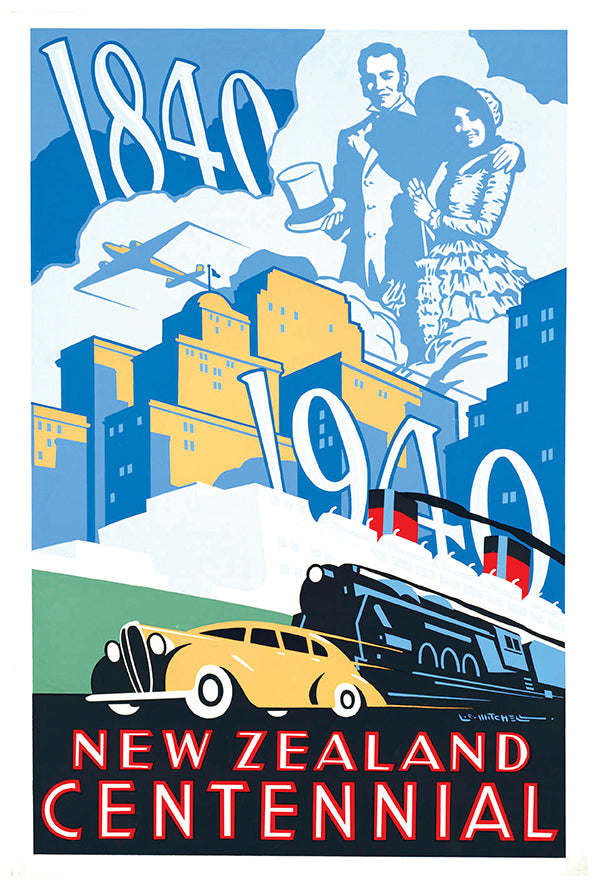 New Zealand - Centennial - 1940 - Vintage Travel Poster