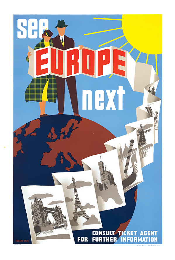 See Europe Next - Vintage Travel Poster