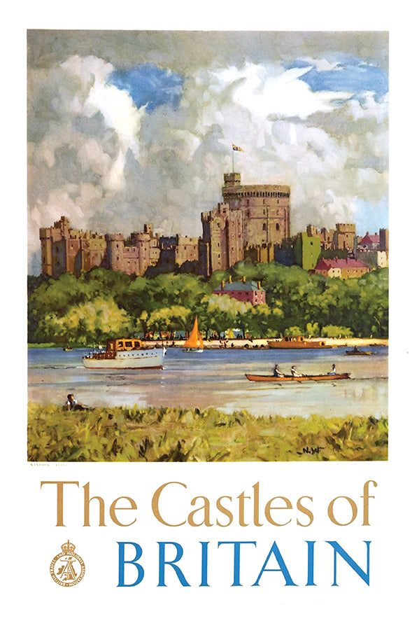 UK - Castles of Britain - Vintage Travel Poster