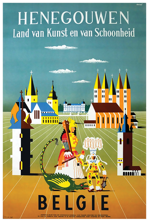 Belgium - Vintage Travel Poster