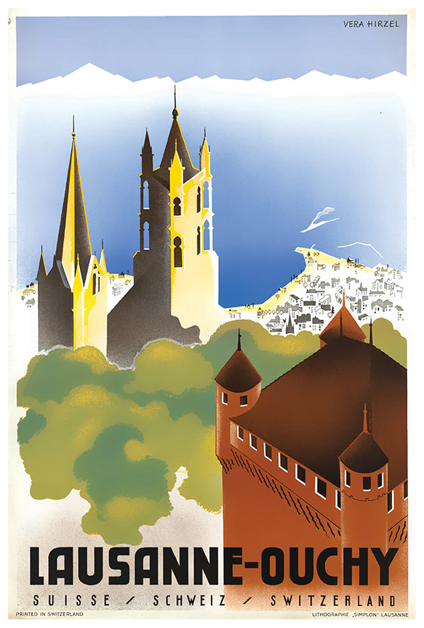 Switzerland - Lausanneouchy - Vintage Travel Poster