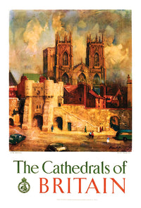 UK - Cathedrals of Britain - Vintage Travel Poster