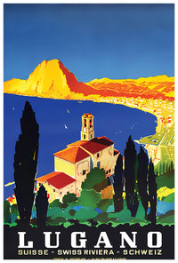 Switzerland - Lugano - Vintage Travel Poster