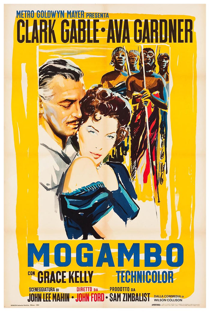 Mogambo 1953 - Italian – Vintage Classic Movie Poster