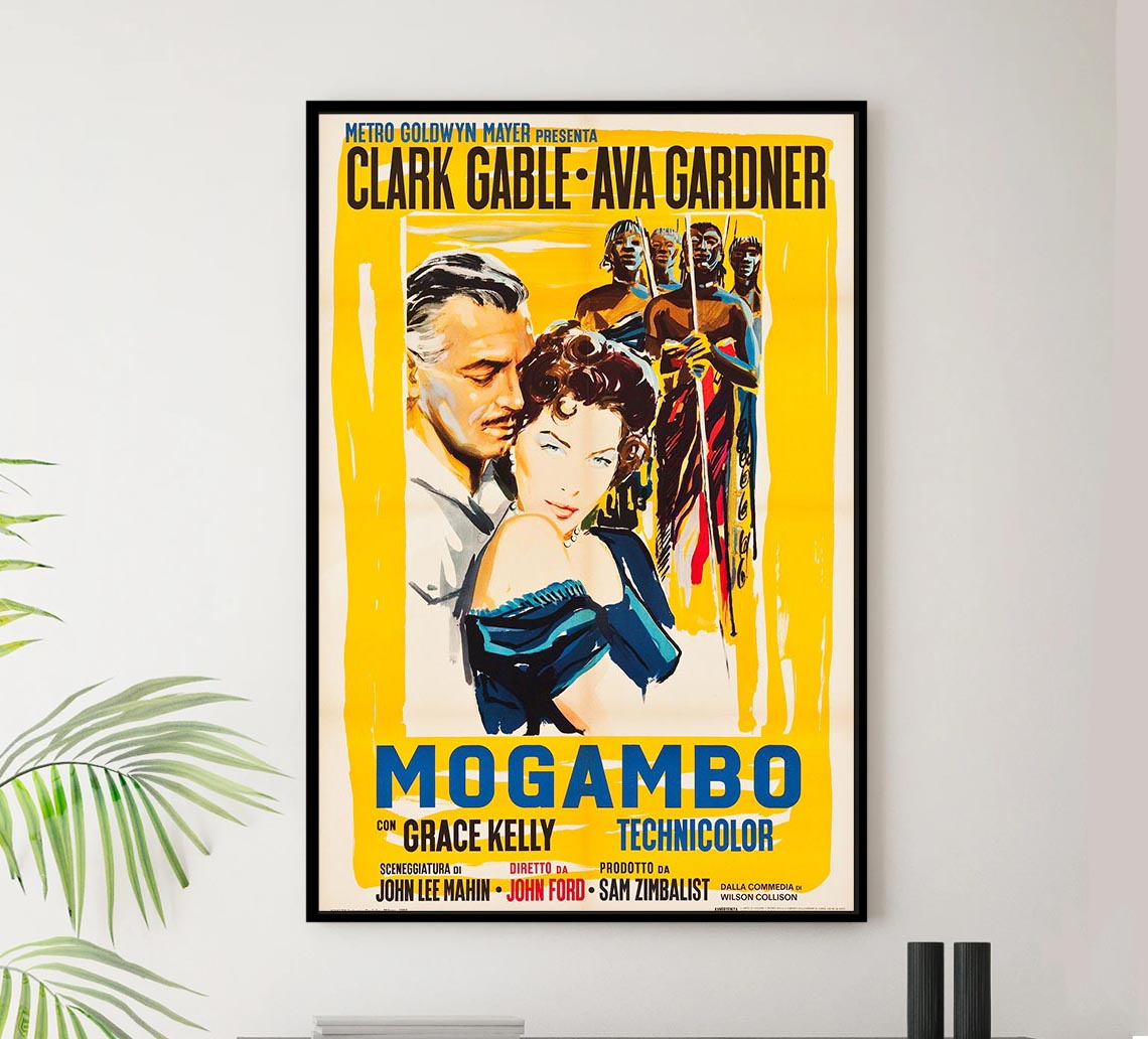 Mogambo 1953 - Italian – Vintage Classic Movie Poster