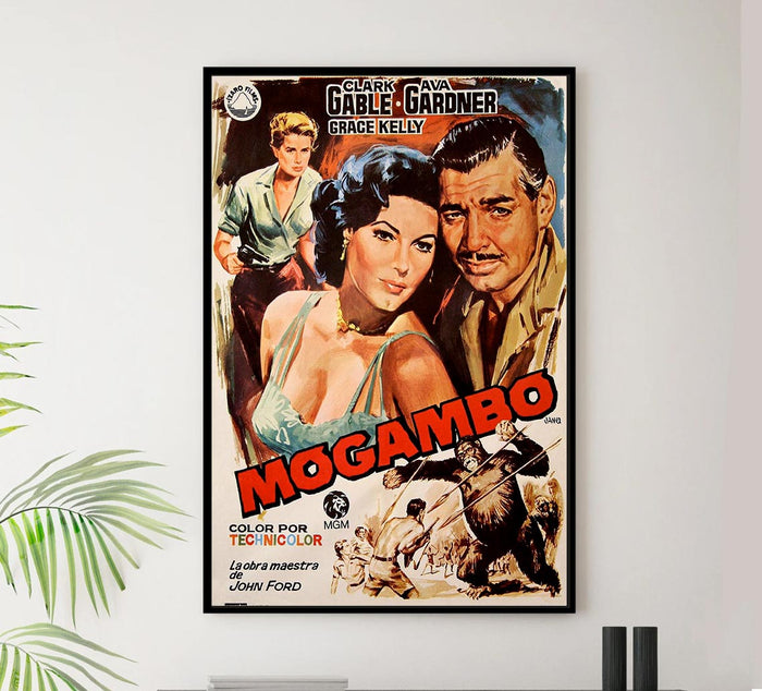 Mogambo 1953 - Spanish – Vintage Classic Movie Poster