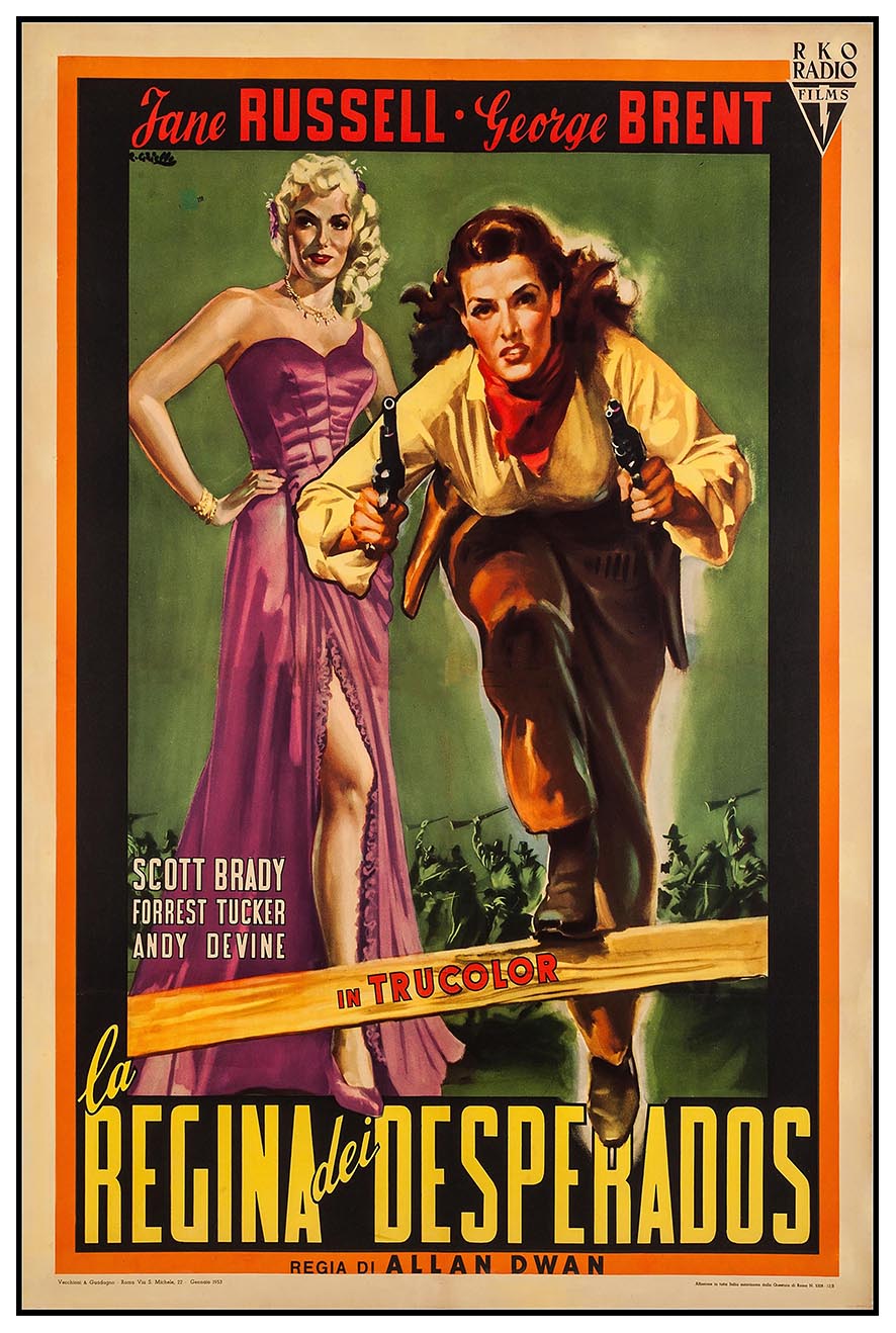Montana Belle 1952 - Italian v1 - Vintage Classic Movie Poster