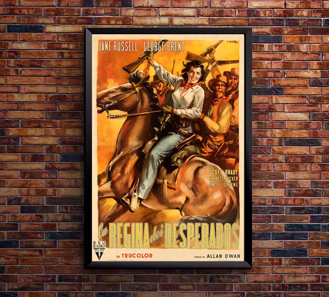 Montana Belle 1952 - Italian v2 - Vintage Classic Movie Poster