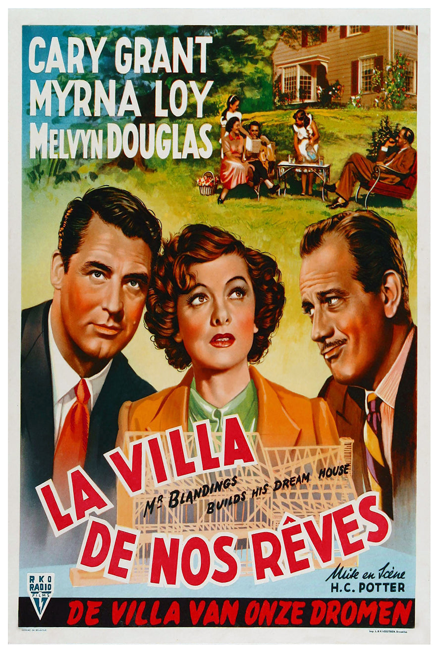 Mr. Blandings Builds His Dream House 1948 - Cary Grant - Belgium - Classic Movie Poster
