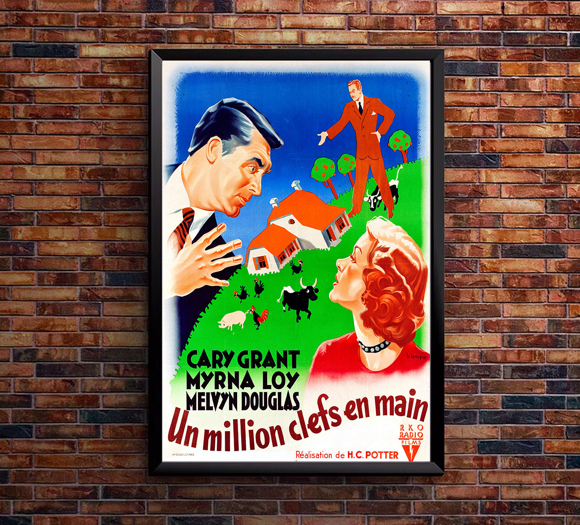 Mr. Blandings Builds His Dream House 1948 - Cary Grant - France - Classic Movie Poster