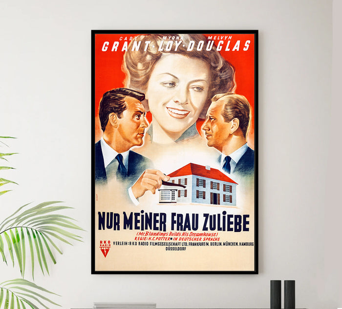 Mr. Blandings Builds His Dream House 1948 - Cary Grant - Germany - Classic Movie Poster