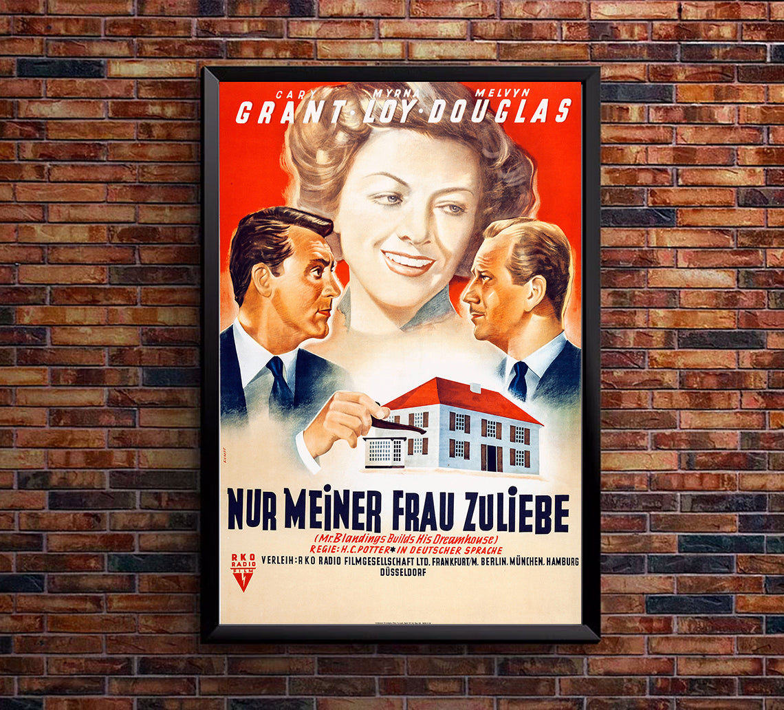 Mr. Blandings Builds His Dream House 1948 - Cary Grant - Germany - Classic Movie Poster
