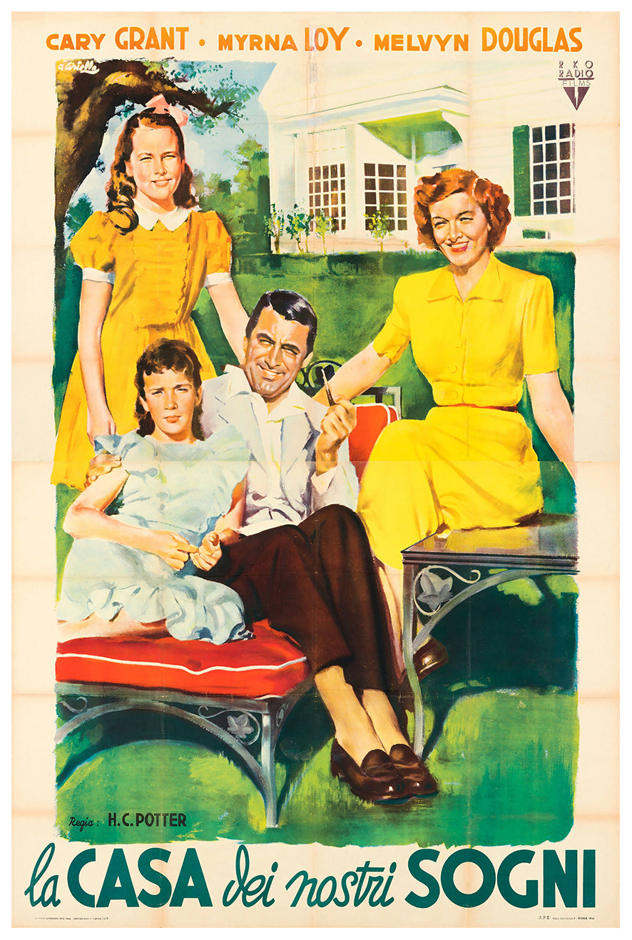 Mr. Blandings Builds His Dream House 1948 - Cary Grant - Italy(2) - Classic Movie Poster